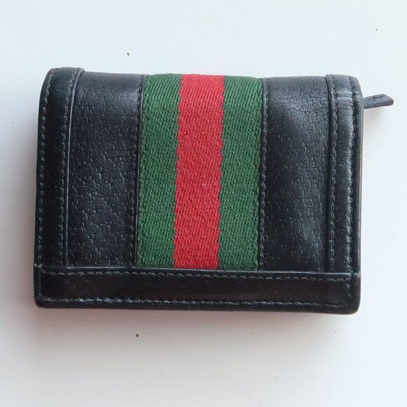 Gucci 100% Authentic Black Leather GG Ophidia Card Case Bifold Designer Wallet - Picture 3 of 16
